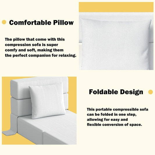 Canapé sectionnel convertible en velours côtelé à compression