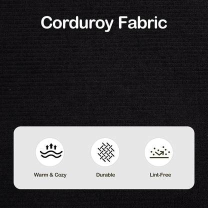 Canapé-lit convertible avec oreiller, matelas pliant 4 en 1 en velours côtelé avec cadre fixe