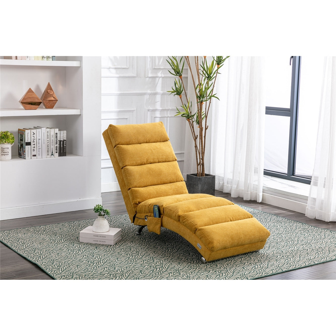 Chaise longue d'intérieur en lin - 58,27 x 21,65 x 34,25