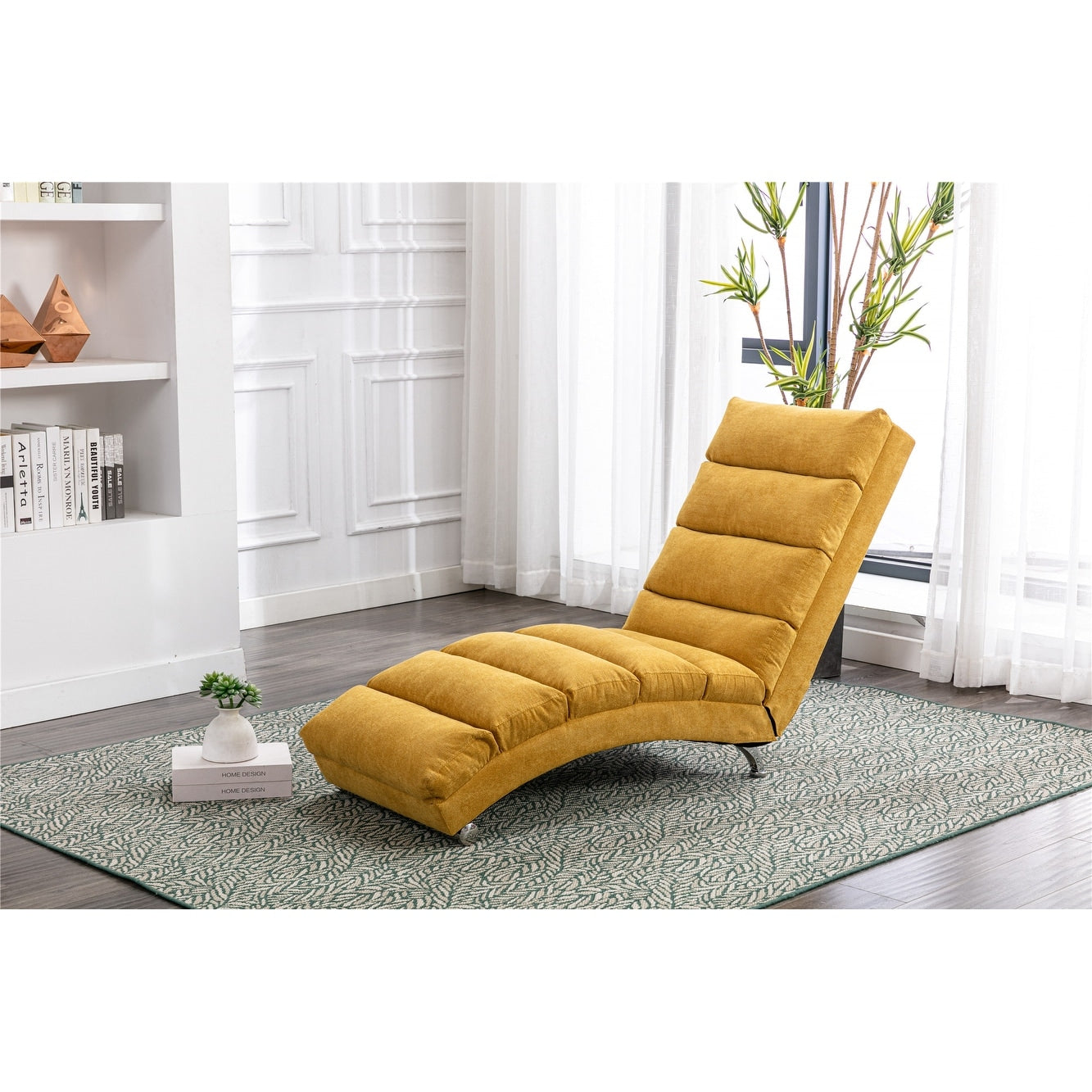 Chaise longue d'intérieur en lin - 58,27 x 21,65 x 34,25