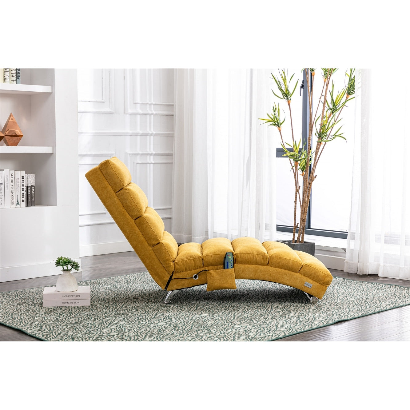 Chaise longue d'intérieur en lin - 58,27 x 21,65 x 34,25