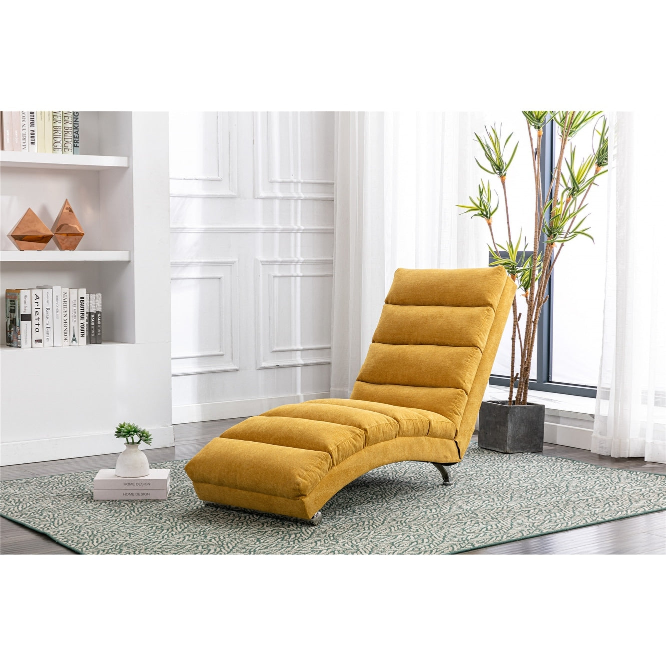 Chaise longue d'intérieur en lin - 58,27 x 21,65 x 34,25