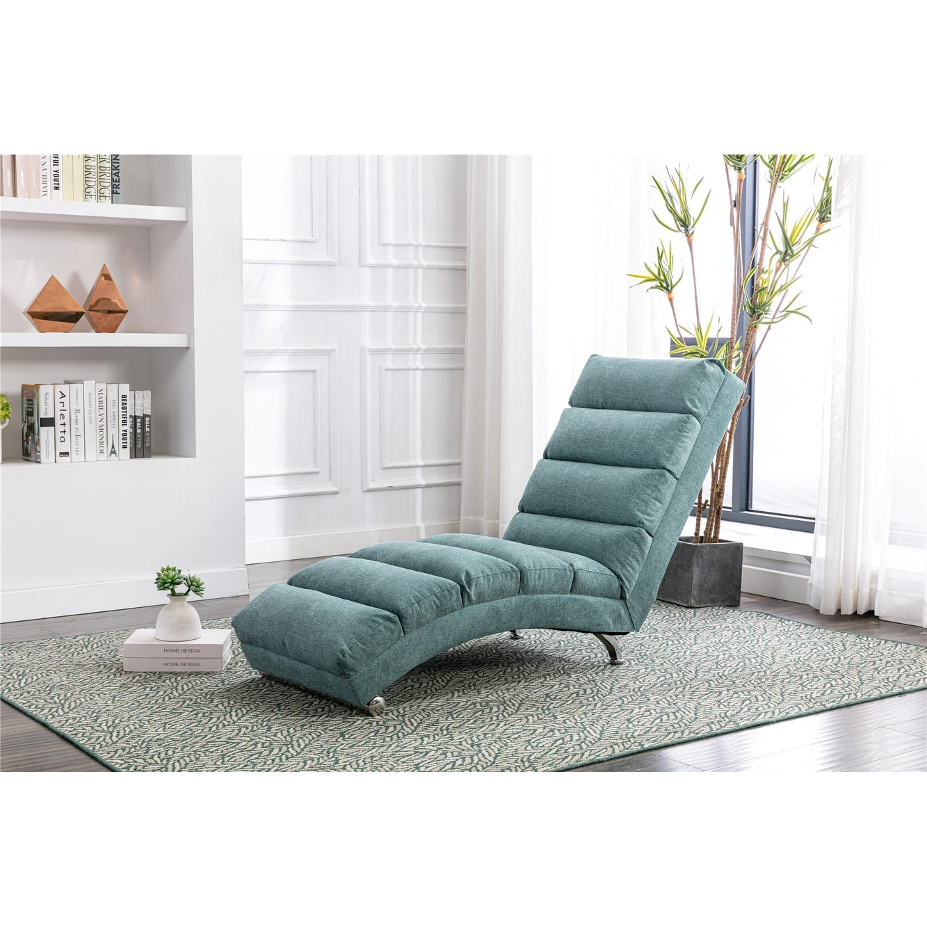 Chaise longue d'intérieur en lin - 58,27 x 21,65 x 34,25
