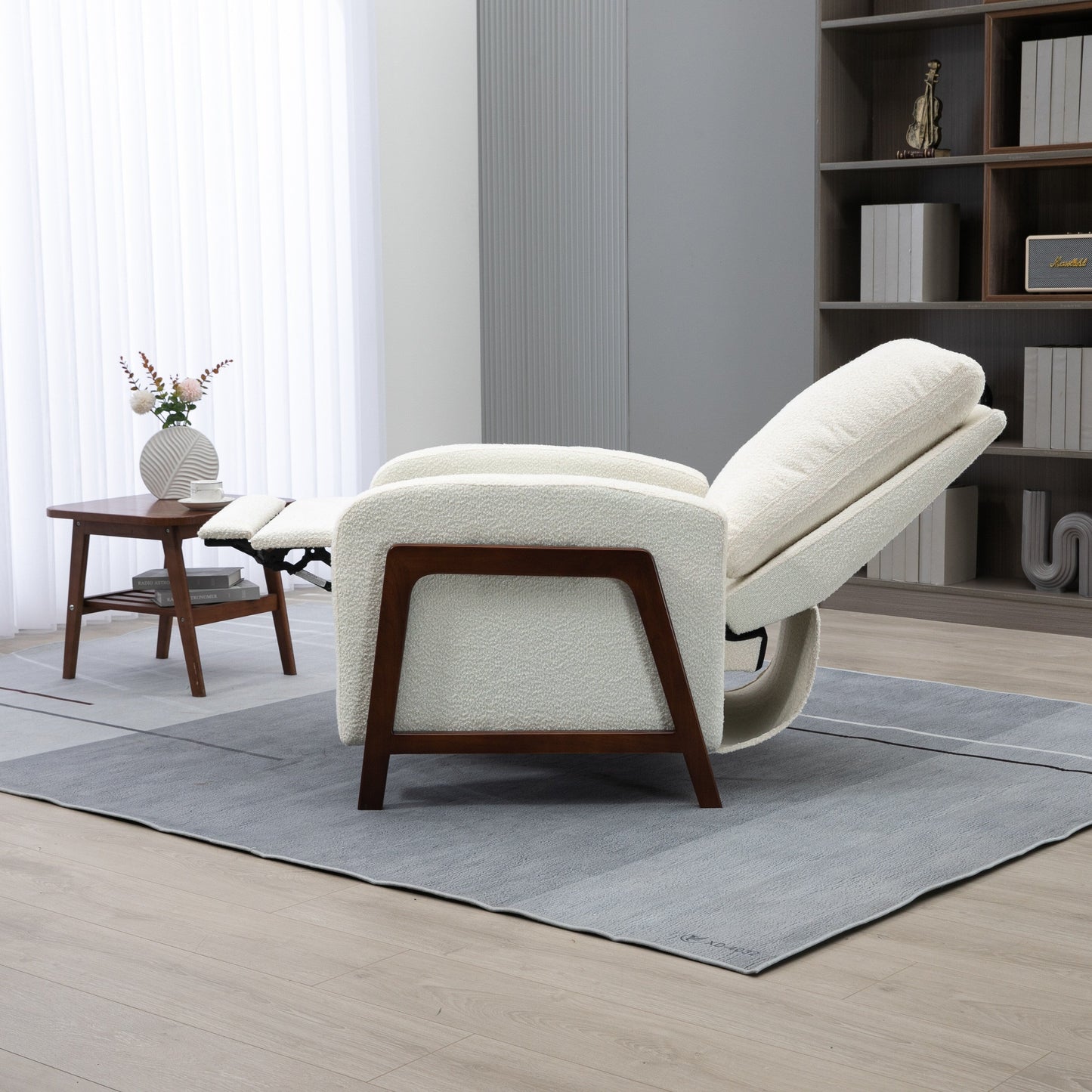 Fauteuil inclinable réglable Coolmore pour home cinéma, canapé inclinable simple en tissu - 29,53 x 30,71 x 40,16