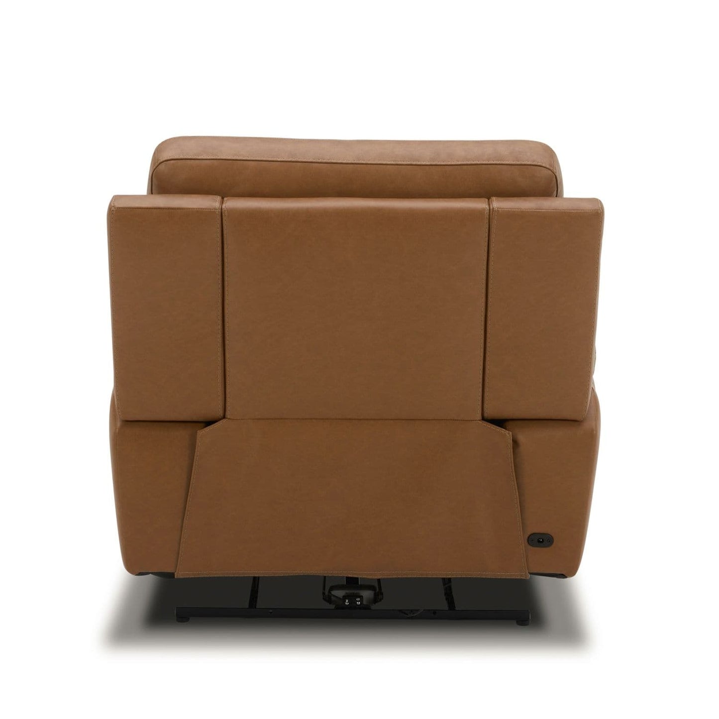 Fauteuil inclinable électrique en cuir Cooper - Camel