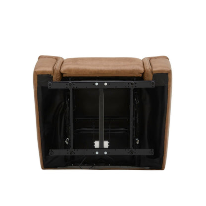 Fauteuil inclinable électrique en cuir Cooper - Camel