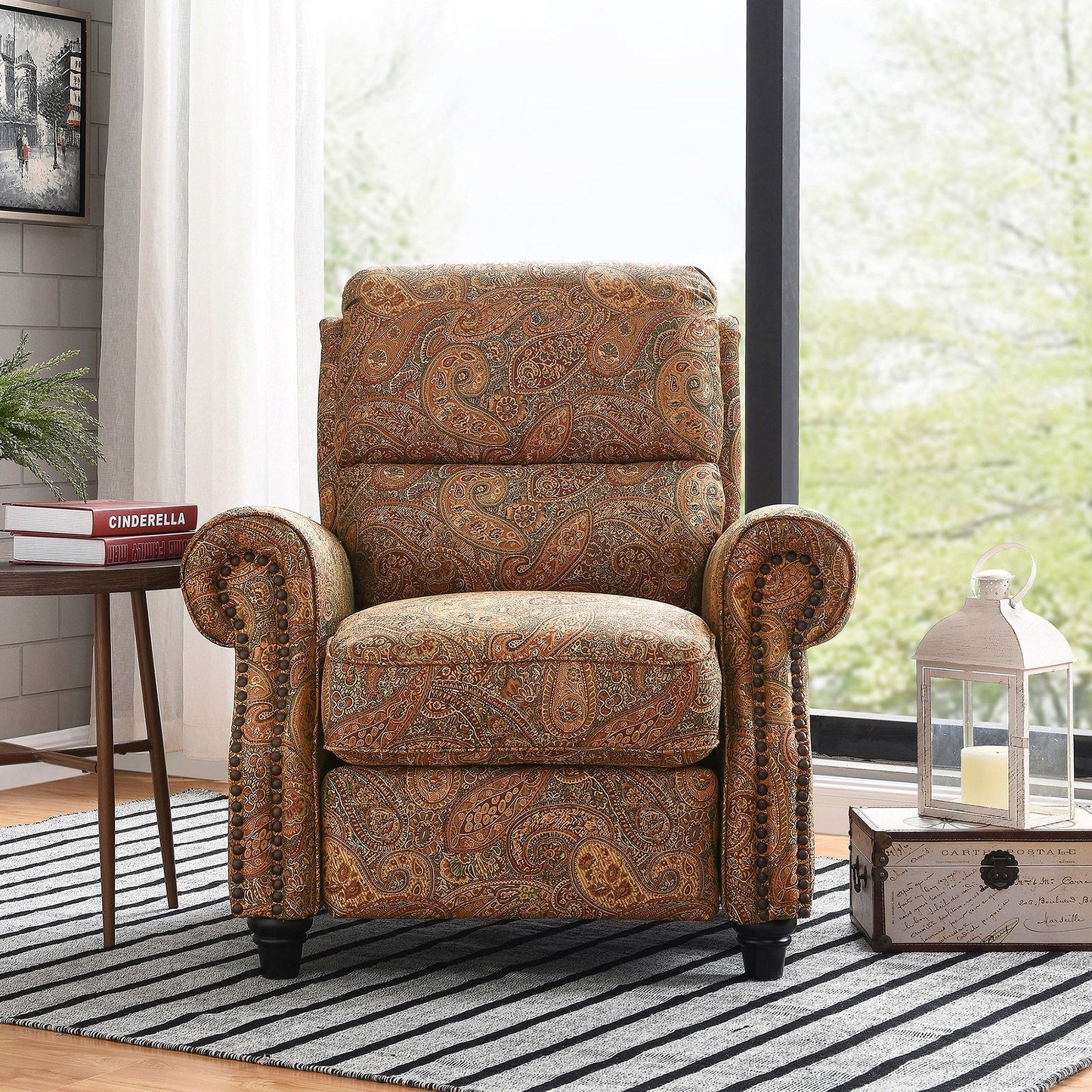Fauteuil inclinable à dossier poussé Jessie ProLounger Paisley de Copper Grove