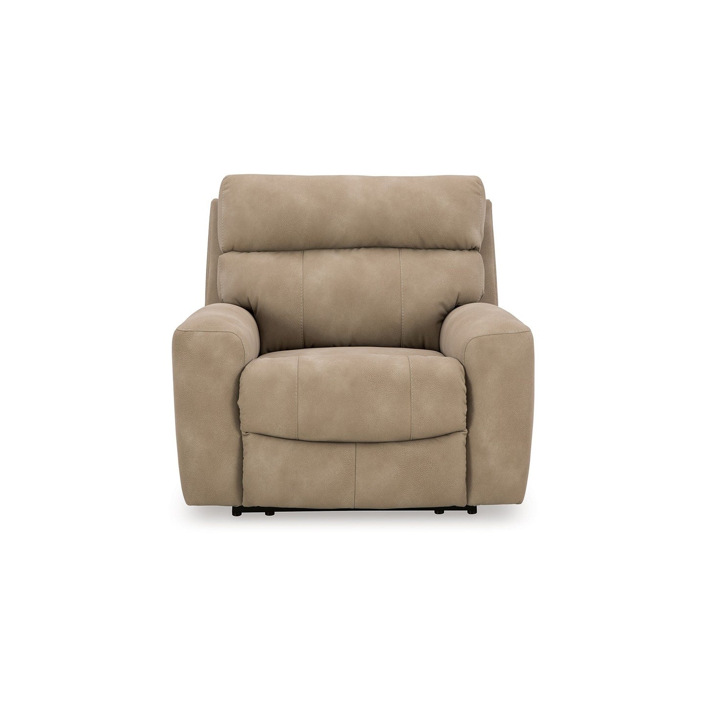 Fauteuil inclinable électrique Corbin, réglable, port USB, similicuir marron