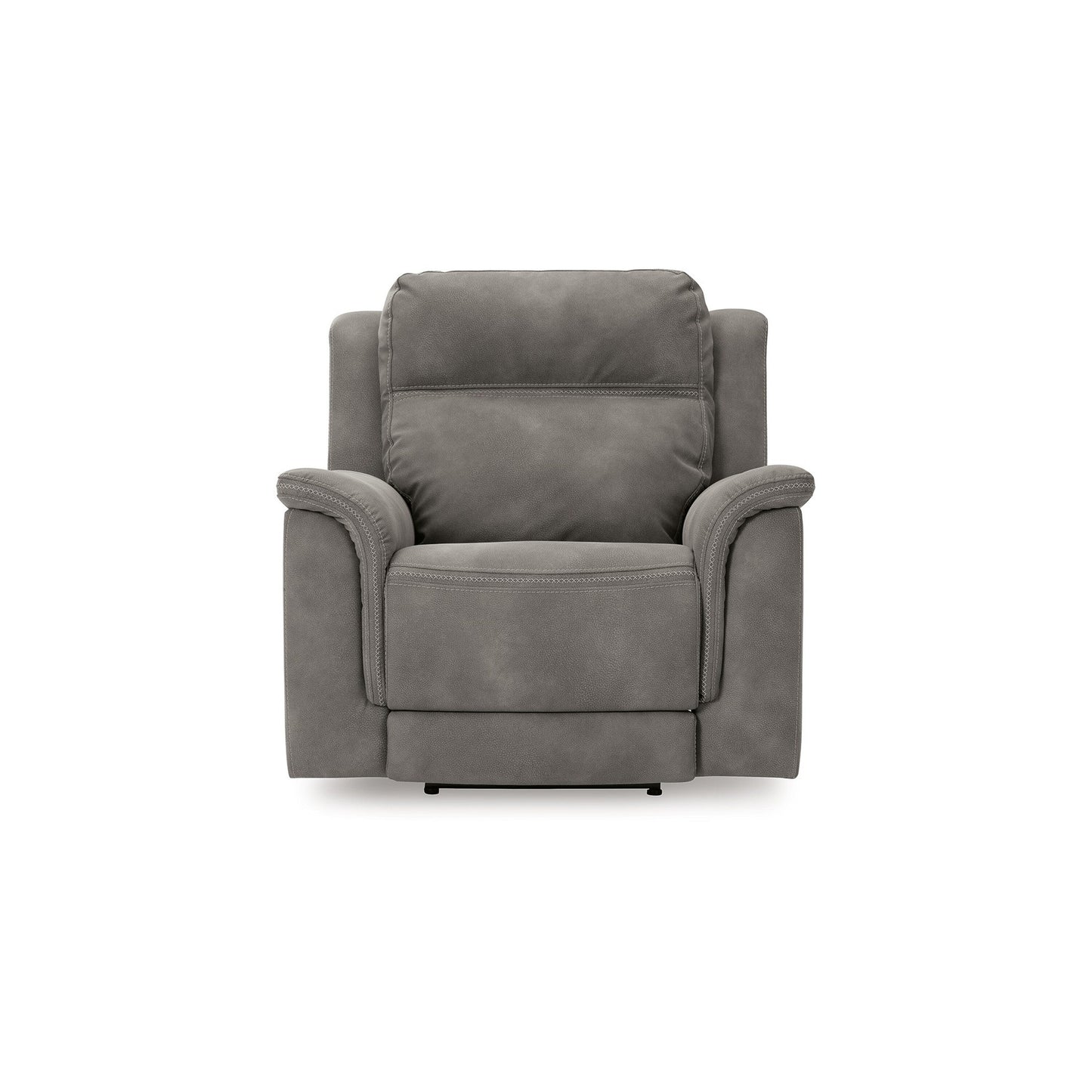 Fauteuil inclinable électrique Corbin, zéro tirage USB, similicuir gris ardoise