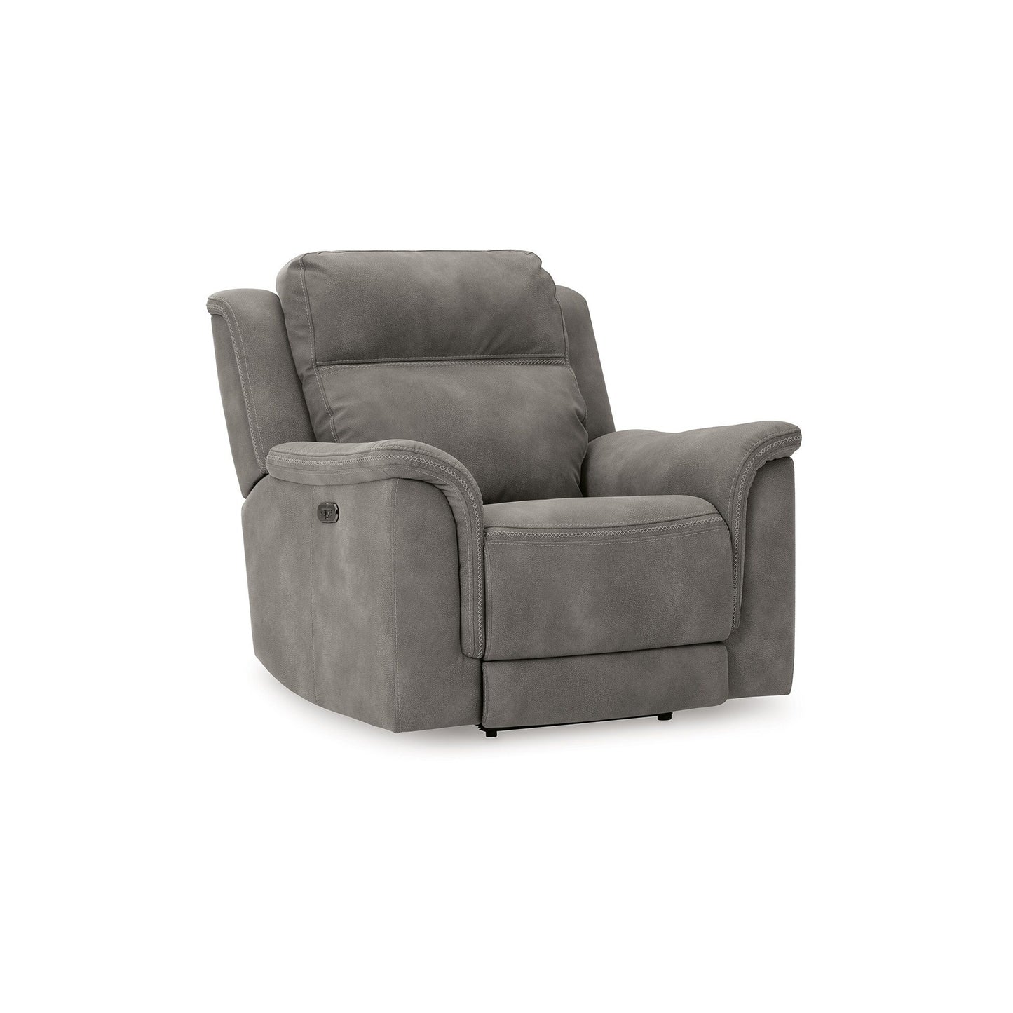 Fauteuil inclinable électrique Corbin, zéro tirage USB, similicuir gris ardoise
