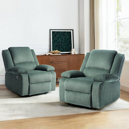 Fauteuil inclinable réglable en velours côtelé pour salon