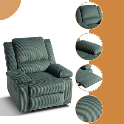 Fauteuil inclinable réglable en velours côtelé pour salon