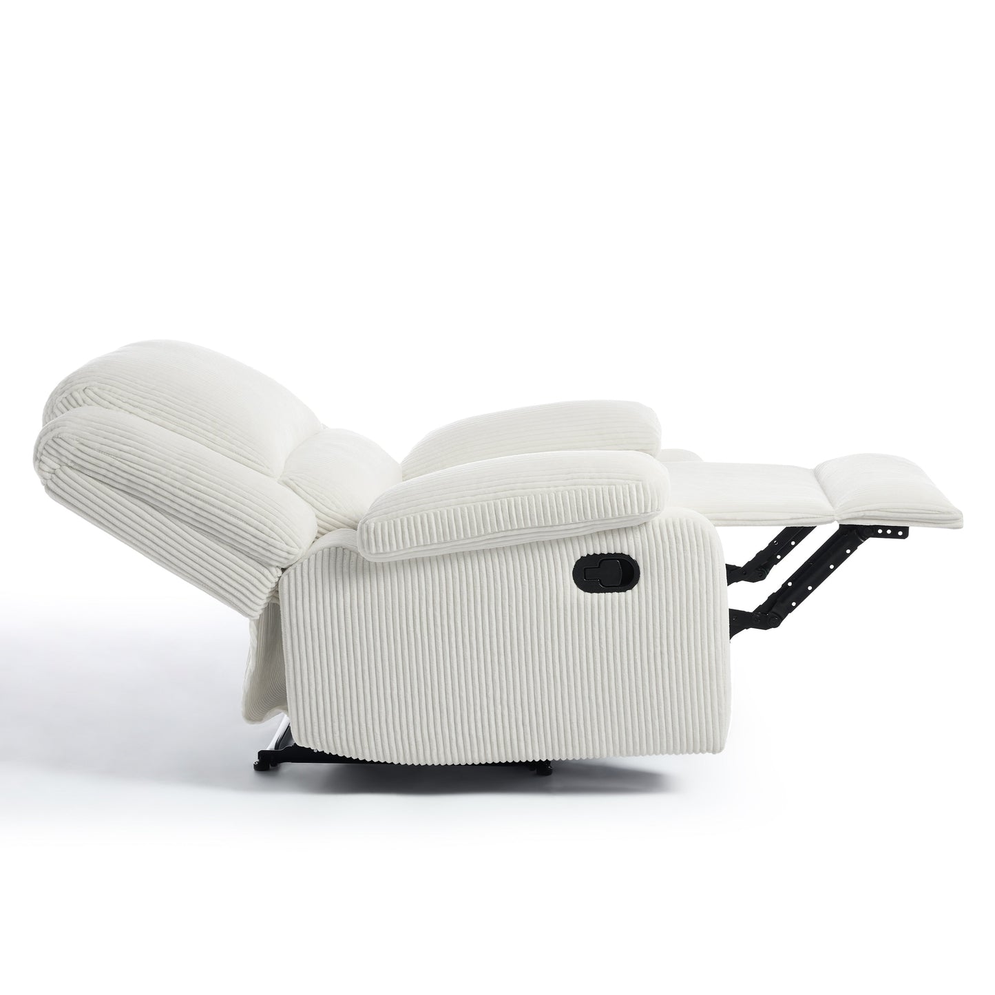 Fauteuil inclinable réglable en velours côtelé pour salon