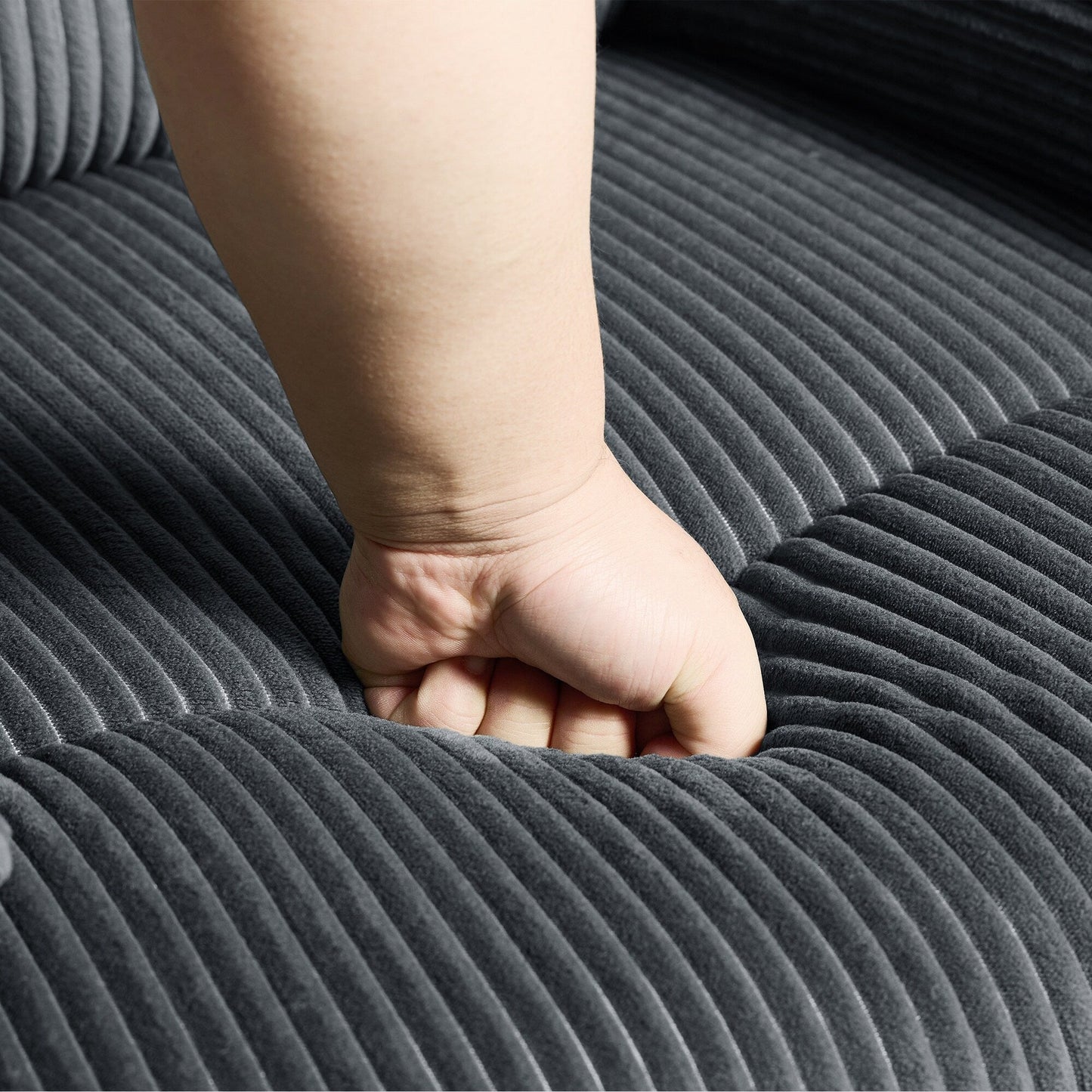 Fauteuil inclinable réglable en velours côtelé pour salon