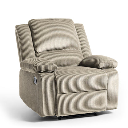 Fauteuil inclinable réglable en velours côtelé pour salon