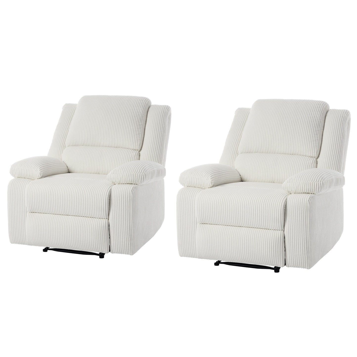 Fauteuil inclinable réglable en velours côtelé pour salon