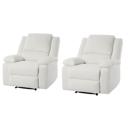 Fauteuil inclinable réglable en velours côtelé pour salon