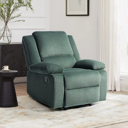 Fauteuil inclinable réglable en velours côtelé pour salon