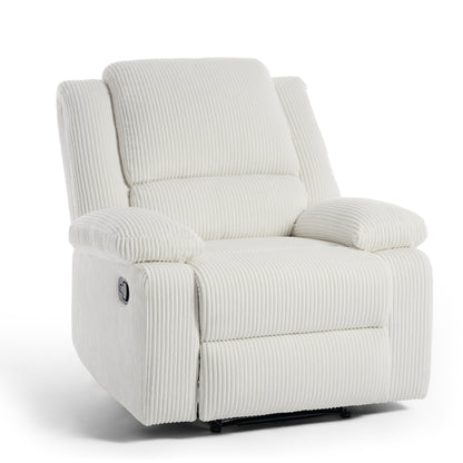 Fauteuil inclinable réglable en velours côtelé pour salon