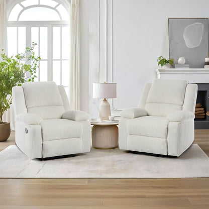 Fauteuil inclinable réglable en velours côtelé pour salon