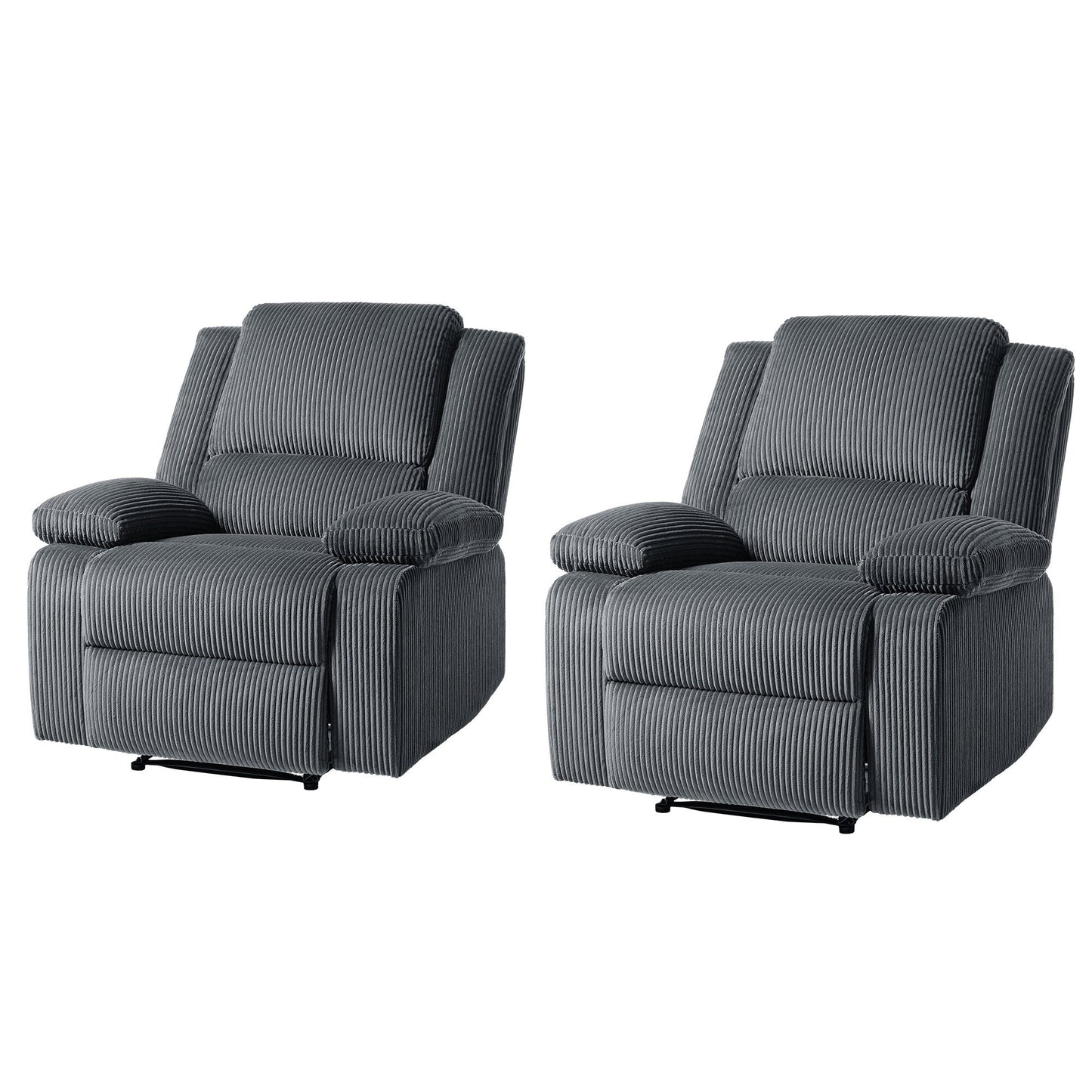 Fauteuil inclinable réglable en velours côtelé pour salon