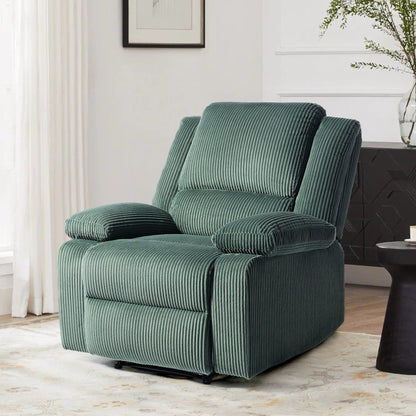 Fauteuil inclinable réglable en velours côtelé pour salon