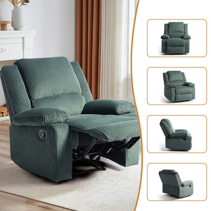 Fauteuil inclinable réglable en velours côtelé pour salon