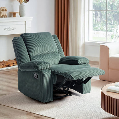 Fauteuil inclinable réglable en velours côtelé pour salon
