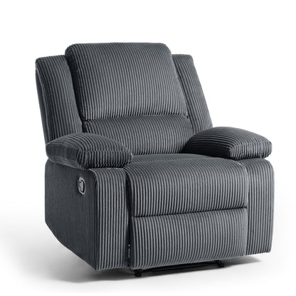 Fauteuil inclinable réglable en velours côtelé pour salon