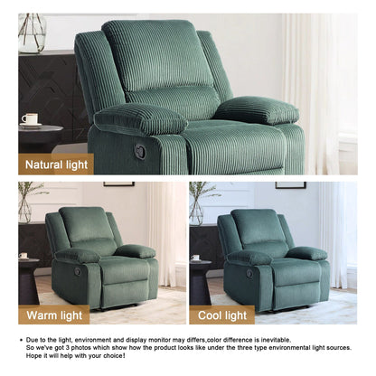 Fauteuil inclinable réglable en velours côtelé pour salon