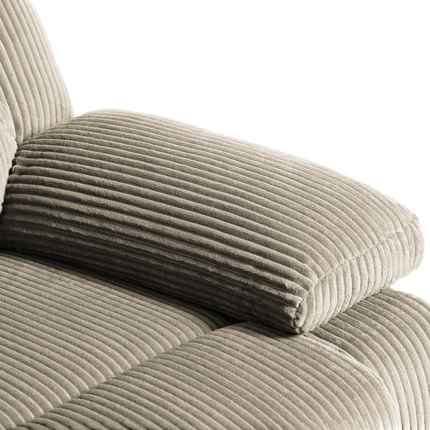 Fauteuil inclinable réglable en velours côtelé pour salon