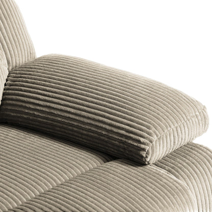 Fauteuil inclinable réglable en velours côtelé pour salon