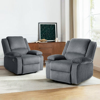 Fauteuil inclinable réglable en velours côtelé pour salon