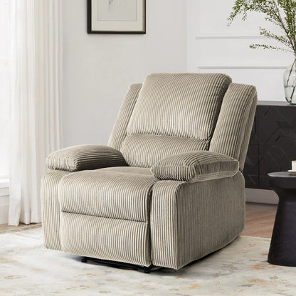 Fauteuil inclinable réglable en velours côtelé pour salon