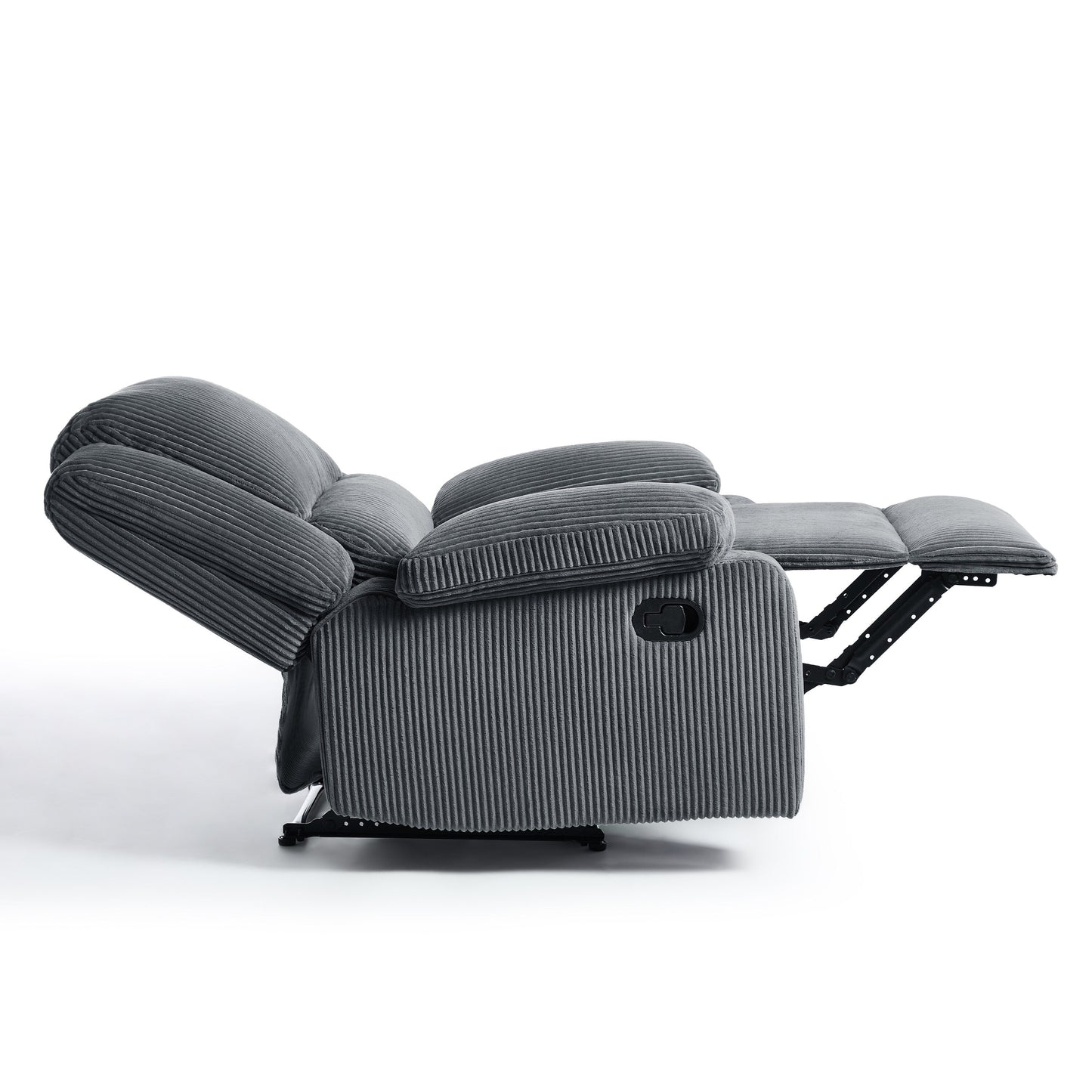Fauteuil inclinable réglable en velours côtelé pour salon