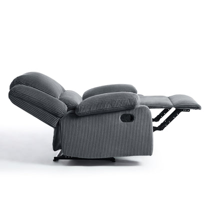 Fauteuil inclinable réglable en velours côtelé pour salon