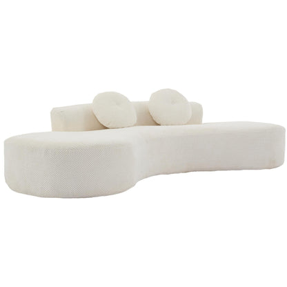 Canapé nuage en velours côtelé avec coussins