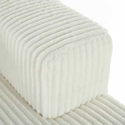 Canapé-lit double en velours côtelé avec 2 oreillers