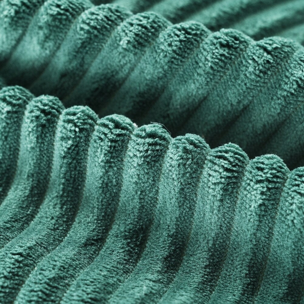 Canapé-lit double en velours côtelé avec 2 oreillers