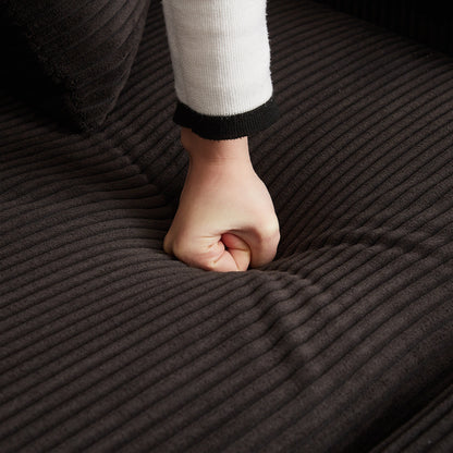 Canapé causeuse en velours côtelé pour salon, canapé 2 places rembourré de grande taille avec assise profonde et 2 oreillers