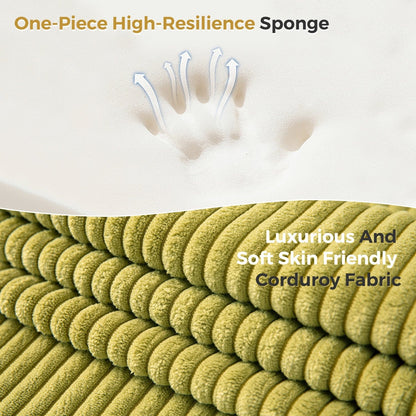 Canapé-lit pliant en mousse velours côtelé, matelas de sol de 15 cm