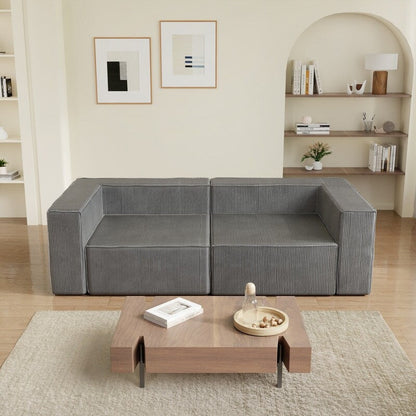 Canapés de compression confortables en velours côtelé