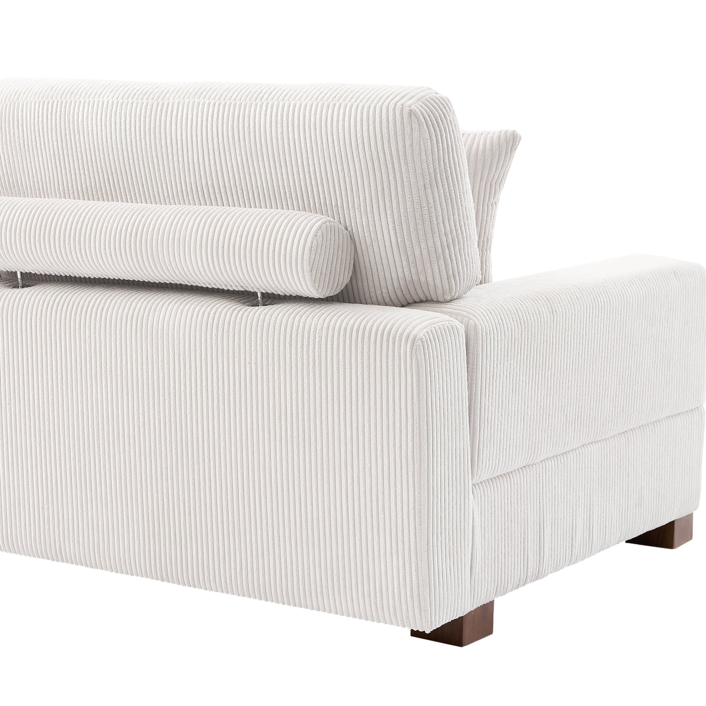 Canapé modulable sectionnel en velours côtelé avec oreillers