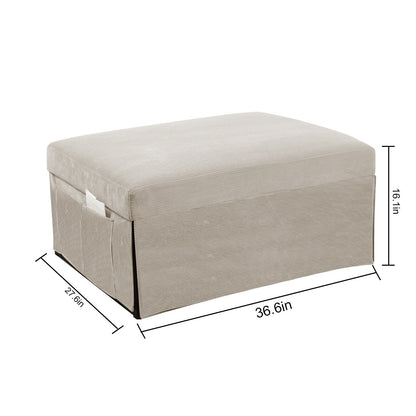 Canapé-lit simple convertible en velours côtelé avec dossier inclinable