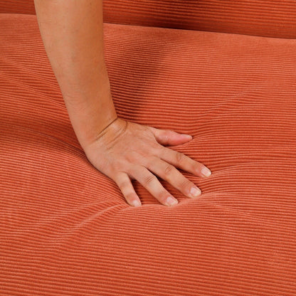 Canapé-lit simple convertible en velours côtelé avec dossier inclinable