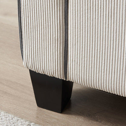 Canapé en velours côtelé avec rangement amovible - Modern Living Spaces