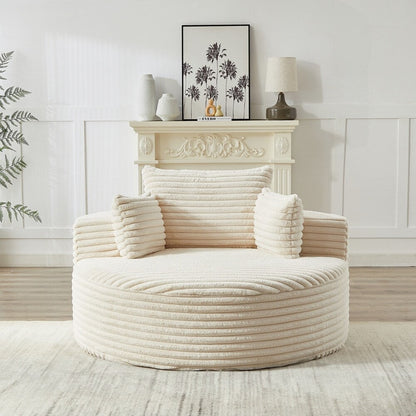 Canapé simple en velours côtelé éponge, aucun assemblage requis