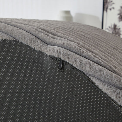 Canapé simple en velours côtelé éponge, aucun assemblage requis