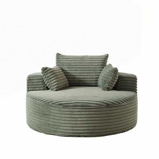 Canapé simple en velours côtelé éponge, aucun assemblage requis