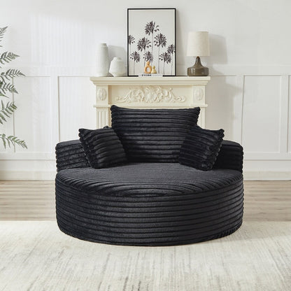 Canapé simple en velours côtelé éponge, aucun assemblage requis